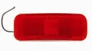 4 Inch Red Reflective Marker Light 1 Wire White Base