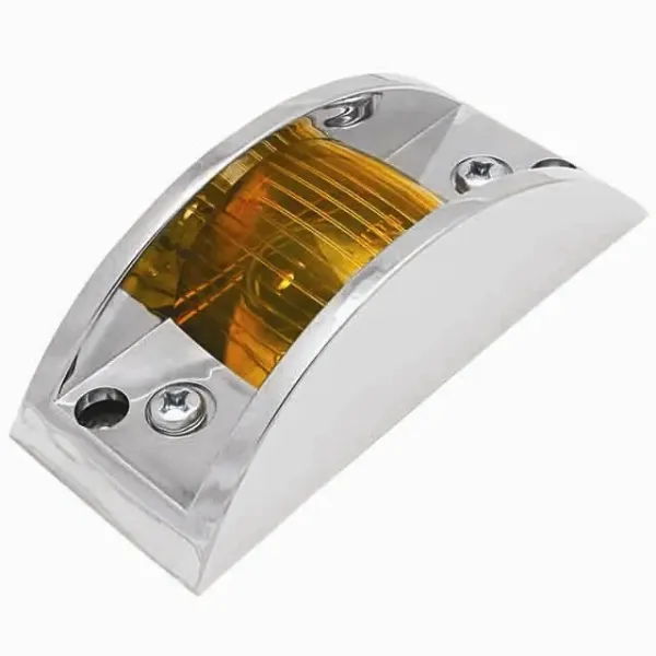 Amber Incandescent Marker Light With Chrome Bezel