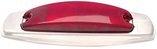 Peterbilt Red 12 Diode LED Marker Light with Stainless Steel Bezel
