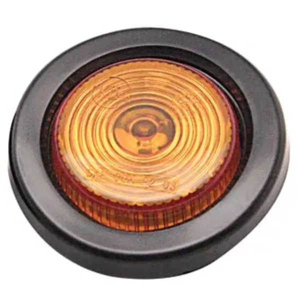 2" Round Amber 9-LED Marker/Clearance Light with Grommet & Pigtail - L14-0152A Assembled