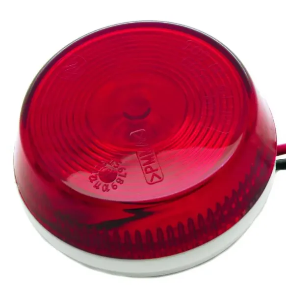 2.5 Inch Red Incandescent Clearance Light – Surface Mount, 1-Wire