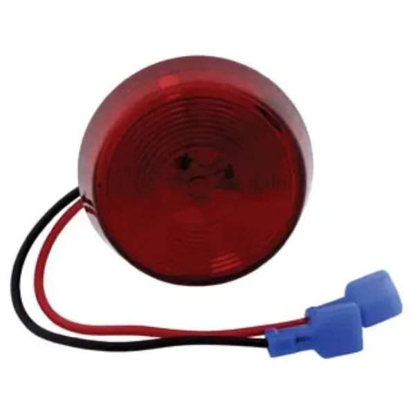 2.5 Inch Round Red Incandescent Marker Light – Surface Mount, 2-Wire Spade Terminals