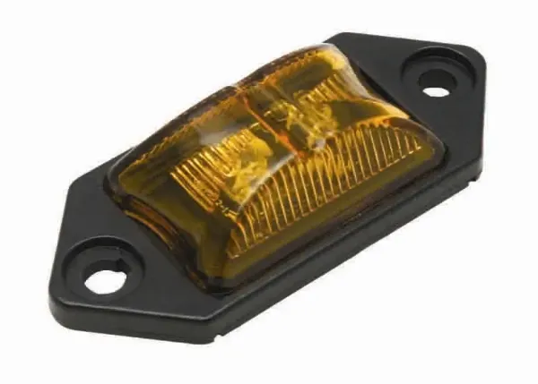 Amber Bow Tie 2-LED Marker & Clearance Light – Diamond Base, 2-Wire Lead