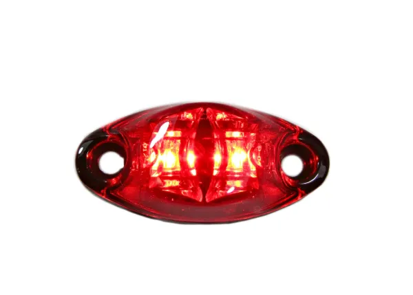 Dragon Eyes™ 7.5mm Red LED Marker Light – 2 Diodes, Clear Lens, 2-Wire