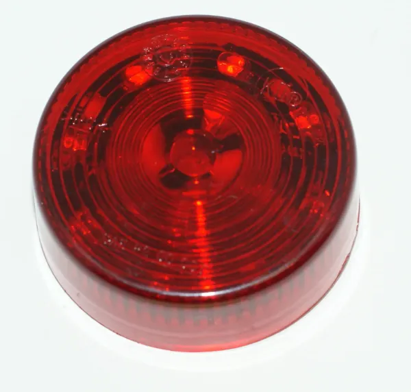 2.5" Round Red LED Marker/Clearance Light – 2-Pin Grommet Mount