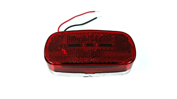 4" x 2" Red 9-LED Marker & Clearance Light with Reflector – Chrome Base