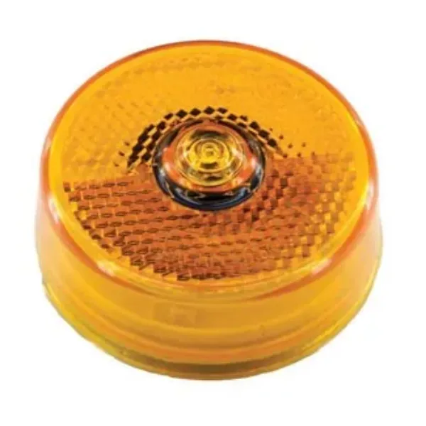 2.5" Round Amber LED Marker & Clearance Light with Reflector – 1 LED