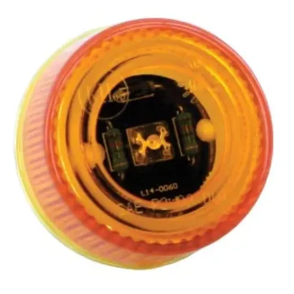 2 Inch Round Amber 1 LED Marker Light