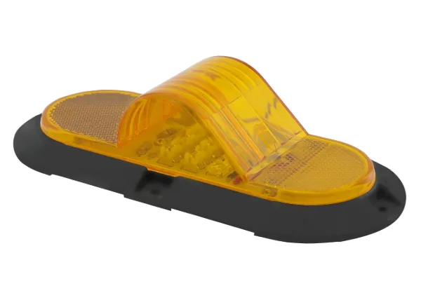 6-Inch Oval Amber LED Mid-Turn Light with Reflex – 9 LED, Surface Mount