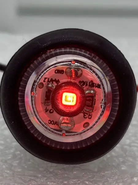3/4 Inch Red LED Marker/Clearance Light – Grommet Mount with 10" 18 AWG Leads
