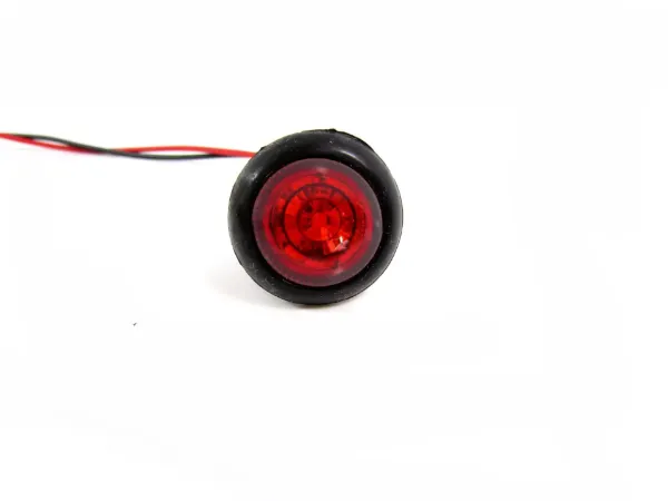 3/4 Inch Sealed Red LED Marker Clearance Light P2 P3 1 SMD Grommet Mount 10 Inch 18 AWG Leads