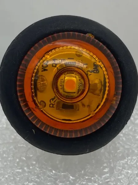 3/4 Inch Sealed Amber 1-SMD LED Marker/Clearance Light – PC2, Grommet Mount with 10" 18 AWG Leads