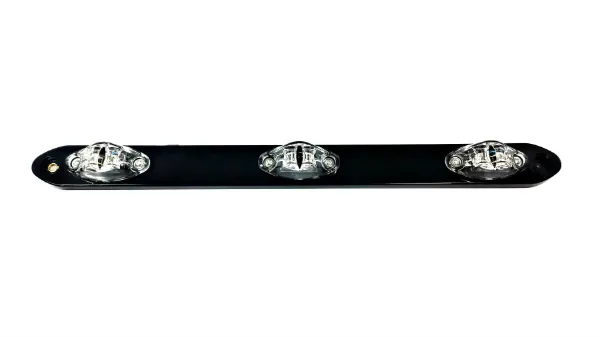 Dragon Eyes™ Triple Red LED Identification Bar – Clear Lens, Black Base