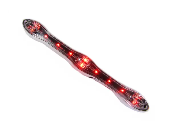 Dragon Eyes™ Ultra Red LED Stop, Tail & Turn Light Bar – Clear Lens with Bezel