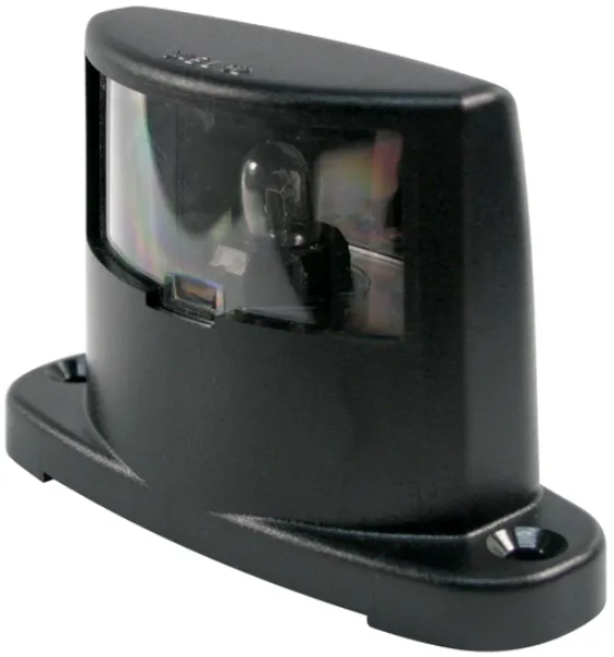 12V Incandescent License Plate Light – Black ABS Housing, 2-Wire