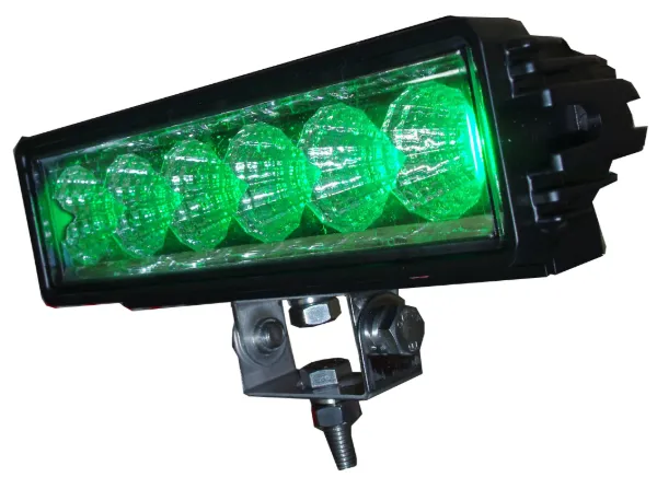 7.9" Single-Row Green LED Off-Road Light Bar – 18W, Aluminum Housing, Polycarbonate Lens