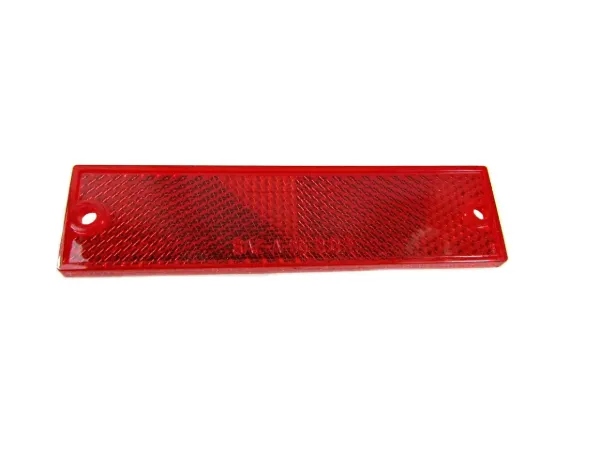 4-3/8" x 1-1/8" Red Reflector – Adhesive Backed & Screw Mount