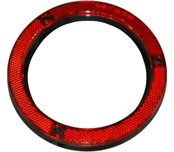 4" Round Black ABS Bezel with Reflector – Screw Mount