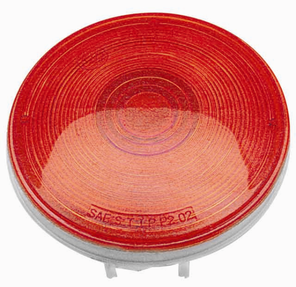 4 Inch Round Red Incandescent Stop Turn Tail Light Grommet Mount Standard Plug