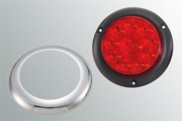 4 Inch Round LED Stop Turn Tail Light 10 Diode Surface Mount Bare Wire
