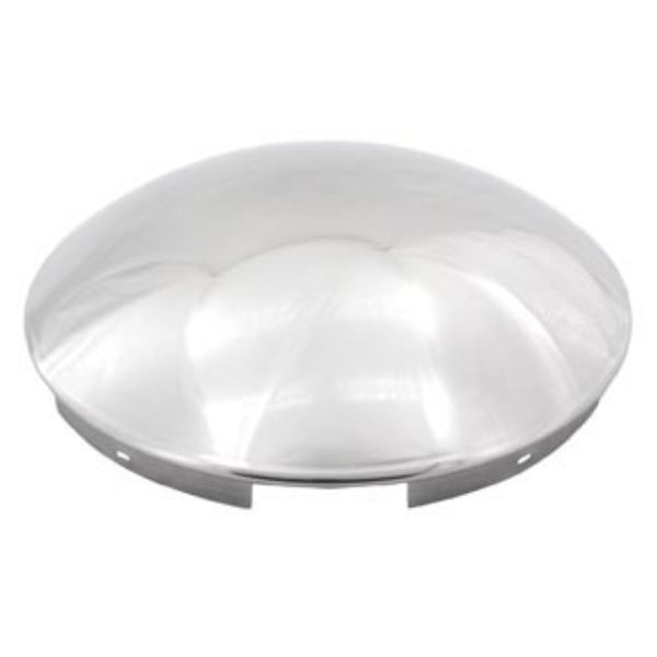 Stainless Steel Rear Baby Moon Hub Cap 22.5 and 24.5 Inch 8 Inch Center 5/8 Stud