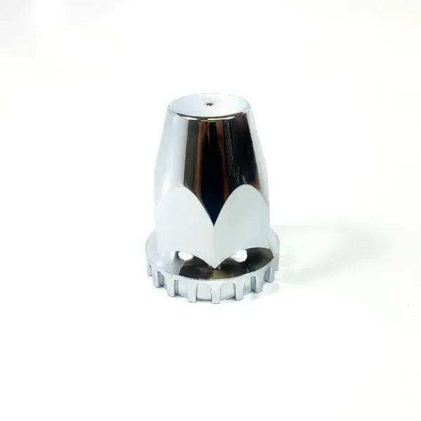 33mm Screw-On Lug Nut Cover – 2.75" Tall, Chrome Plastic