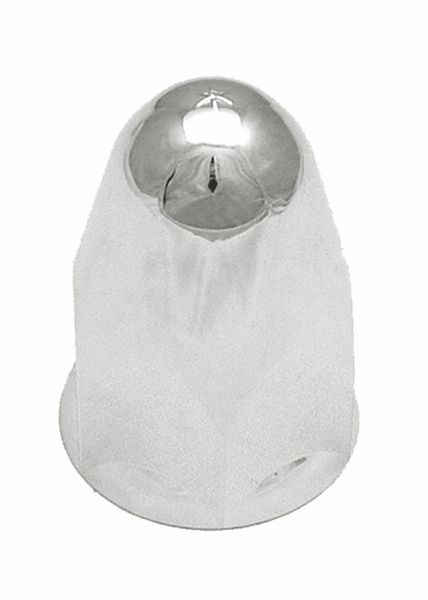 1.5 Inch Push On Lug Nut Cover 2.8 Inch Tall Chrome Plastic