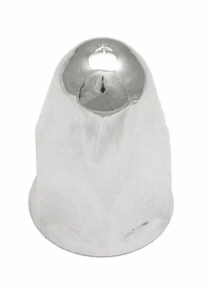 1.5" Push-On Lug Nut Cover – 2.8" Tall, Chrome Plastic