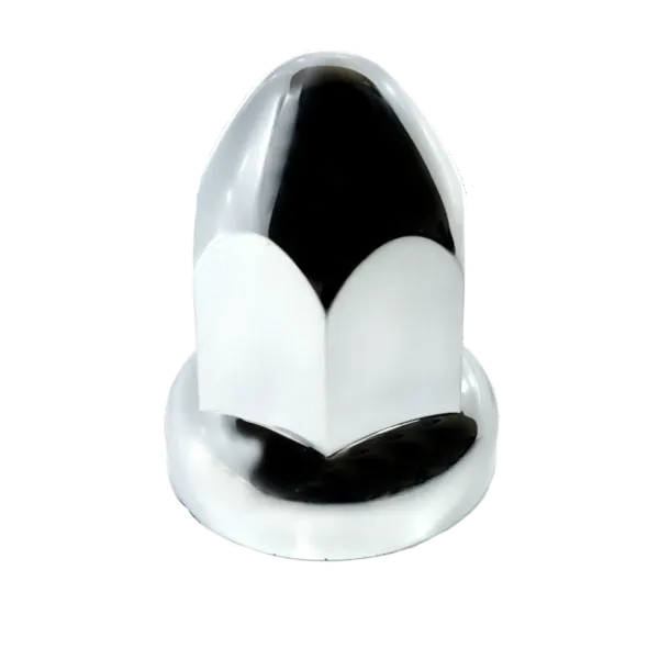 33mm Bullet Lug Nut Cover with Flange – 2.4" Tall, Chrome Plastic