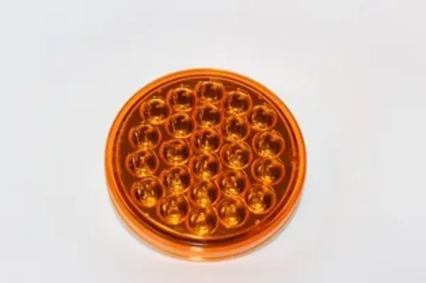 4" Round 24-LED Auxiliary Light – Amber, 12V, Grommet Mount