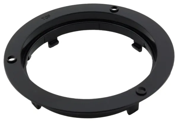 4 Inch Round Flange Light Mount Bezel Black ABS