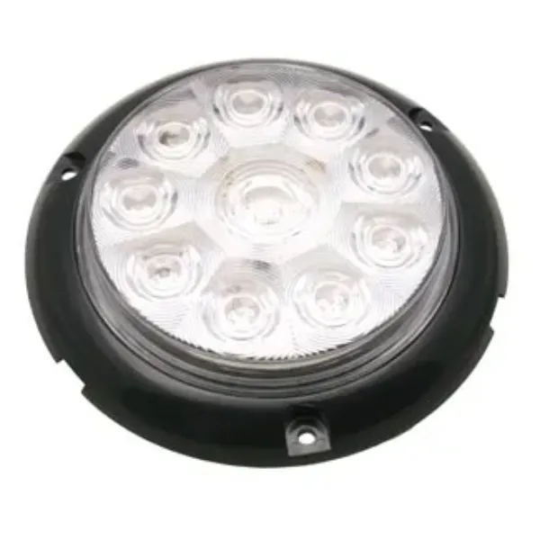 4 Inch Round LED Backup And Utility Light Clear Lens Surface Mount