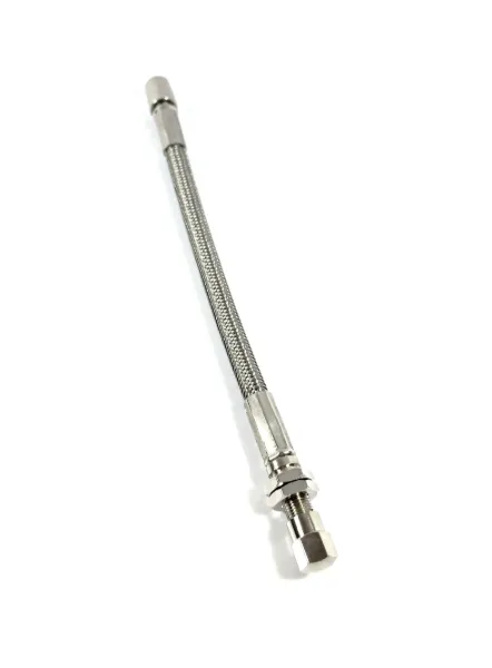 7" Stainless Steel Braided Valve Stem Extension Hose with Teflon Core