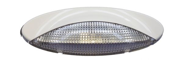 Euro Style Surface Mount Porch Light 10W Halogen White Bezel