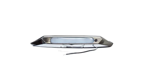 11-Inch Surface-Mount LED RV Porch Light – 12 LEDs, 500 Lumens, Built-In Switch, Chrome Housing