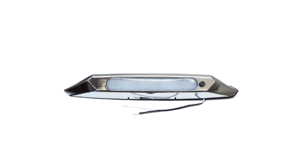 Surface Mount LED Porch Light 11 Inch White And Amber LED With Switch Chrome Housing