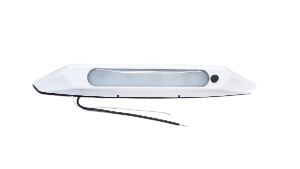 Surface Mount LED Porch Light 11 Inch White And Amber LED With Switch White Housing
