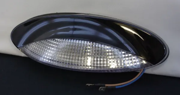 Euro Style Surface Mount Porch Light – 18 SMD LED, Gloss Black Bezel