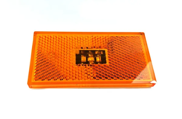 4" x 2" Amber 3-SMD LED Marker & Clearance Light – Built-In Reflector, 18" Leads