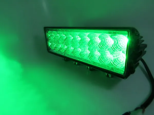 Off Road Green LED Light Bar Double Row Combo Beam 54W 11.2 Inch Aluminum Housing PC Lens