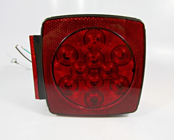 Square LED Trailer Combination Light 15 Diode Submersible without License Light