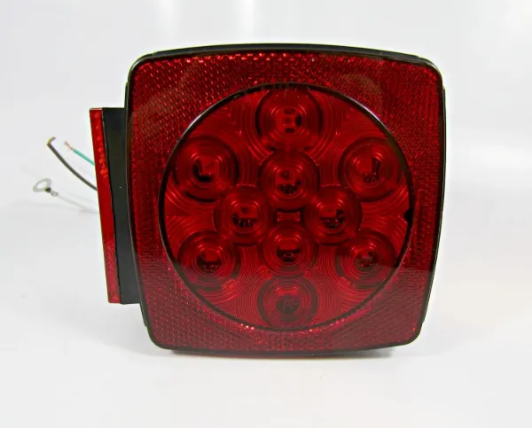Square LED Trailer Combination Light 15 Diode Submersible without License Light