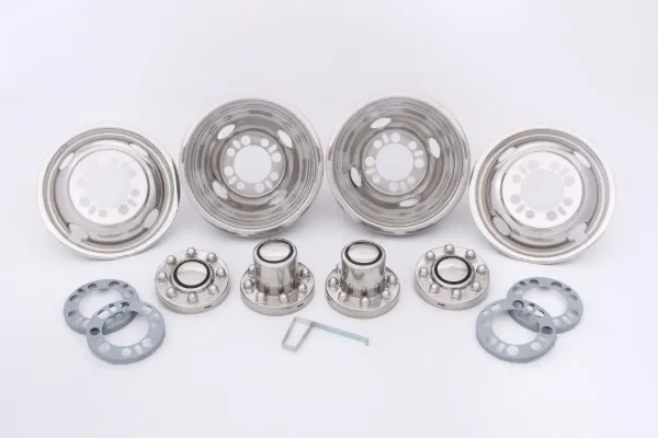 16 Inch Universal Wheel Simulator Set – 8 Lug on 6.5 Inch, Exposed Lug Style, Fits Chevrolet, Ford & Dodge