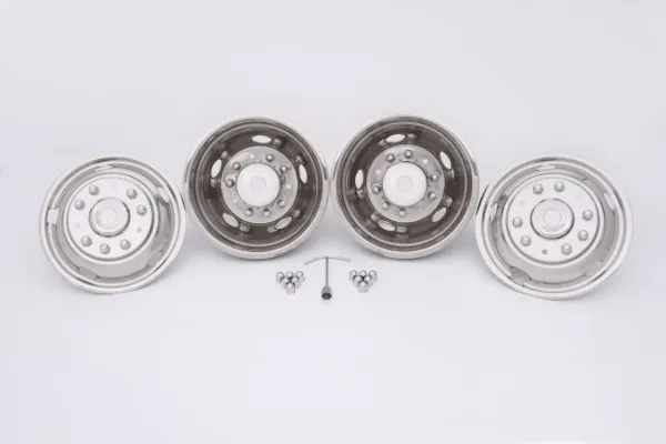 "Wheel Simulator Set 19.5"" X 6"" 10 Lug 5Hh Ford Xl Sd F-450 F-550 Xl 05-Current W / Pop-Offs"