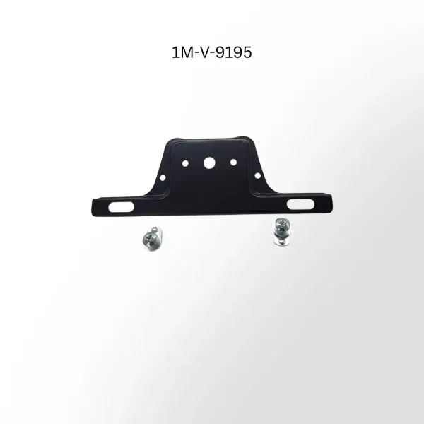 Black Metal License Plate Bracket with Mounting Hardware Kit