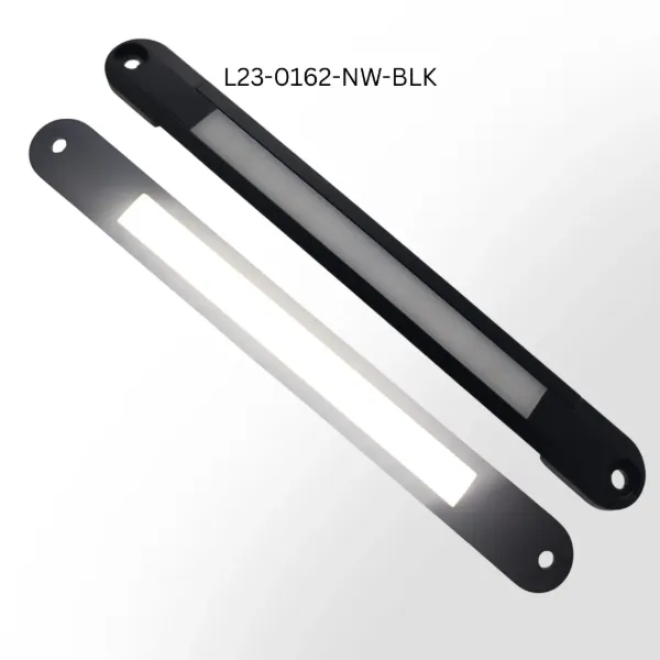 40-Inch Low-Profile LED Light Bar – 4000K Natural White, Black Housing with Mounting Flange