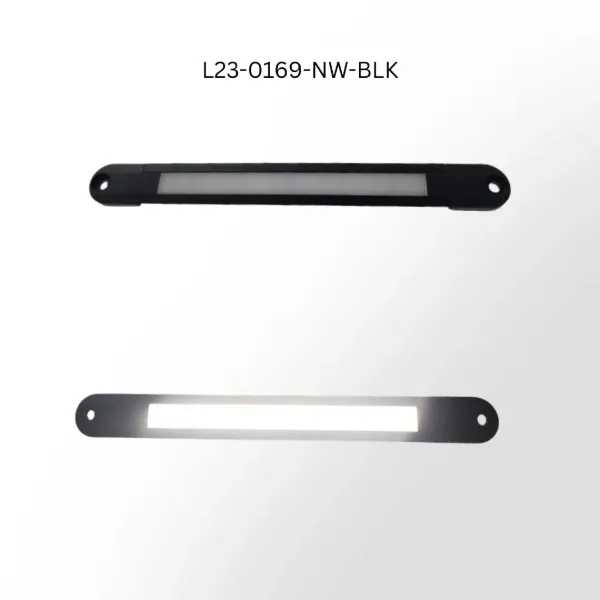 24 Inch Low Profile LED Light Bar 4000K Natural White Black Housing with Flange