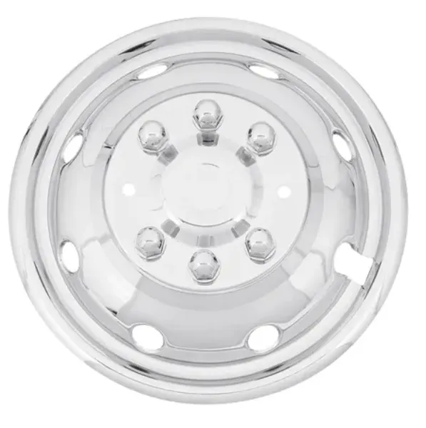 16" Front Wheel Simulator Set – 8-Lug 8-on-6.5", 8-Hole Design, Fits 1992–2002 Ford E-350/E-450 with 9/16" Wheel Studs