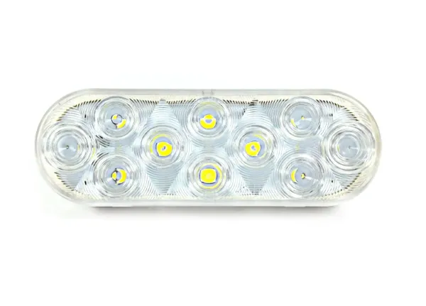 6" Oval White LED Backup Light – Standard Plug Connection