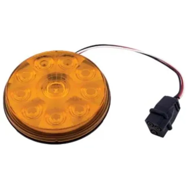 "Park/Turn 4"" Round Amber 10 Diode Lamp Only Grommet Mount Hard-Wired"